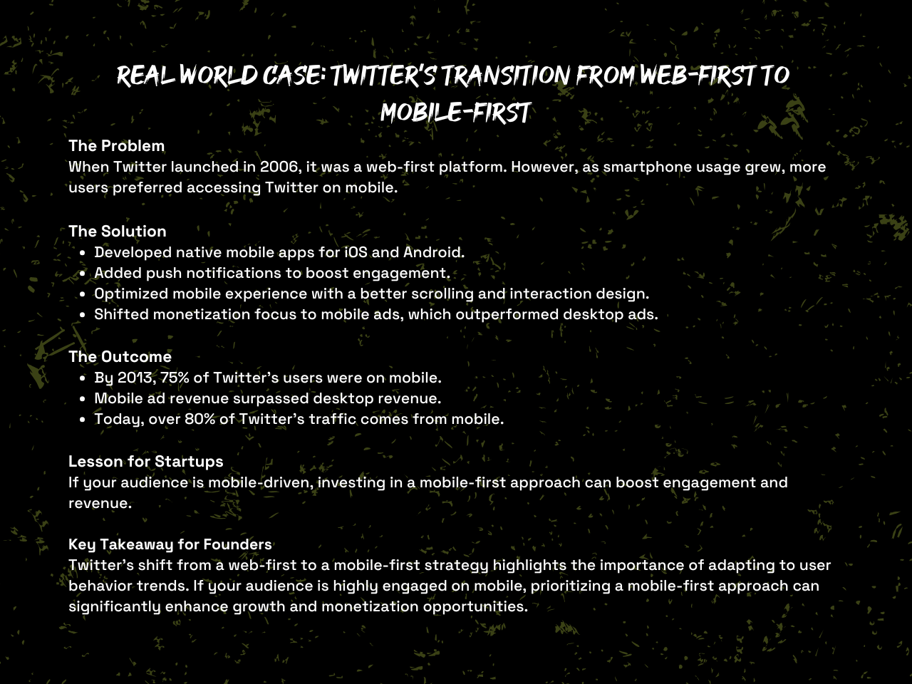 Twitter's transition from web to mobile